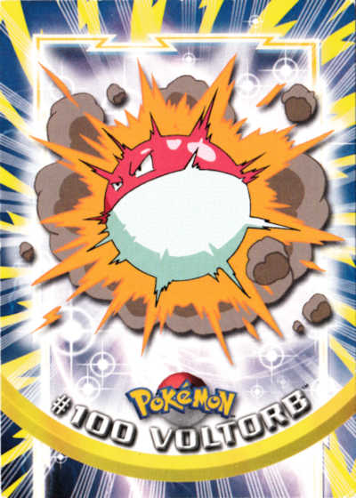 #100 Voltorb Topps Pokemon Card