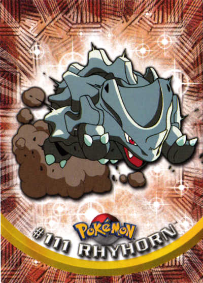 #111 Rhyhorn Topps Pokemon Card