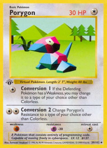 How Much Is A Porygon Pokemon Card From 1999 Worth 
