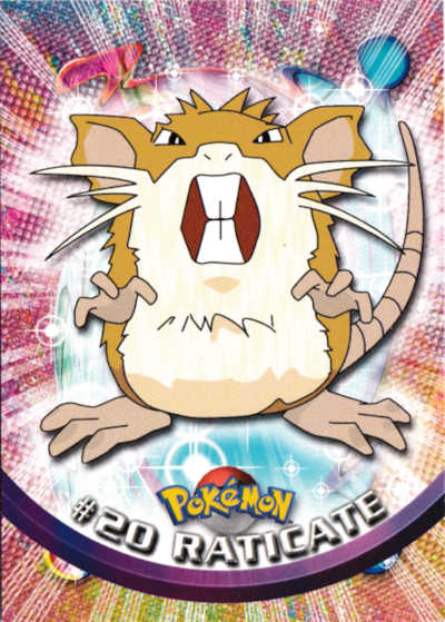 #20 Raticate Topps Pokemon Card