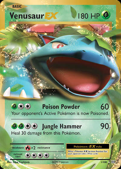 2016 Venusaur EX Pokemon Card