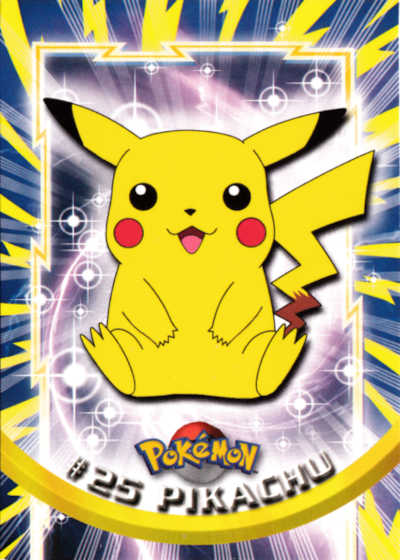 #25 Pikachu Topps Pokemon Card