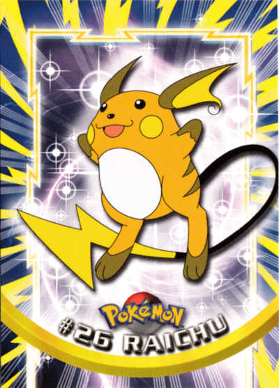 #26 Raichu Topps Pokemon Card
