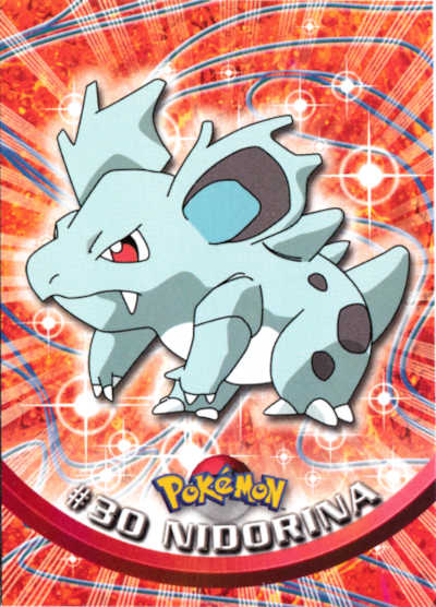 #30 Nidorina Topps Pokemon Card