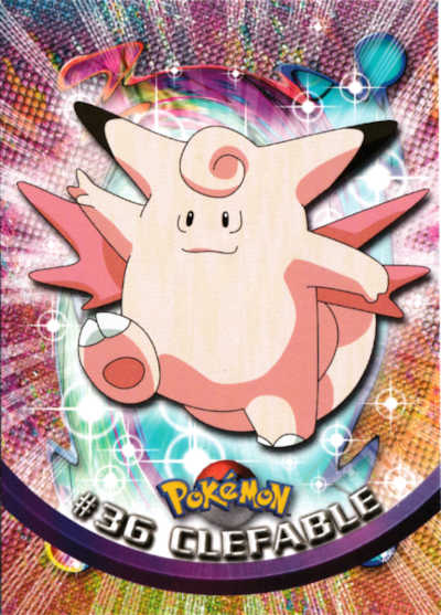 #36 Clefable Topps Pokemon Card