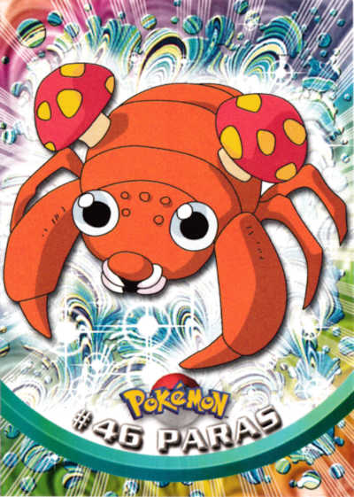 #46 Paras Topps Pokemon Card