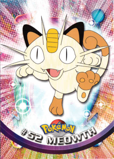 #52 Meowth Topps Pokemon Card