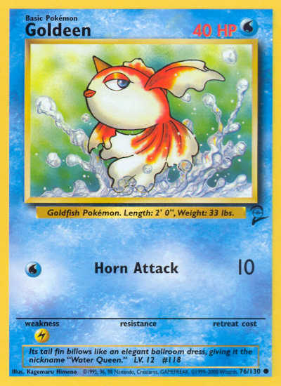 Goldeen from Base Set 2 Pokemon Card Common