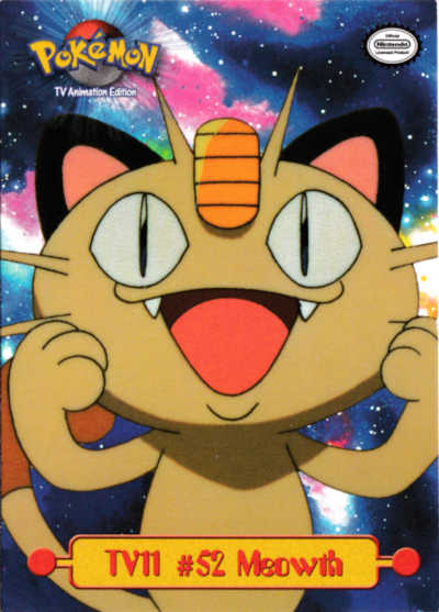 TV11 #52 Meowth Topps Pokemon Card