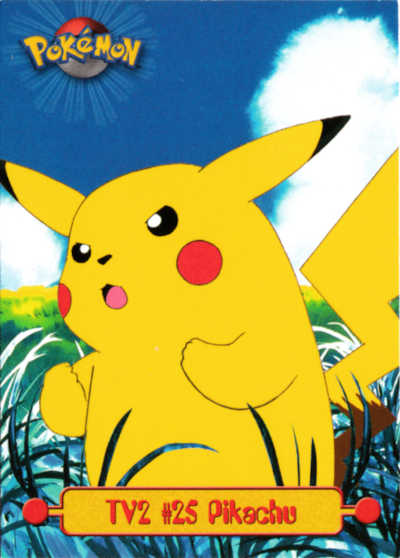 TV2 #25 Pikachu Topps Pokemon Card